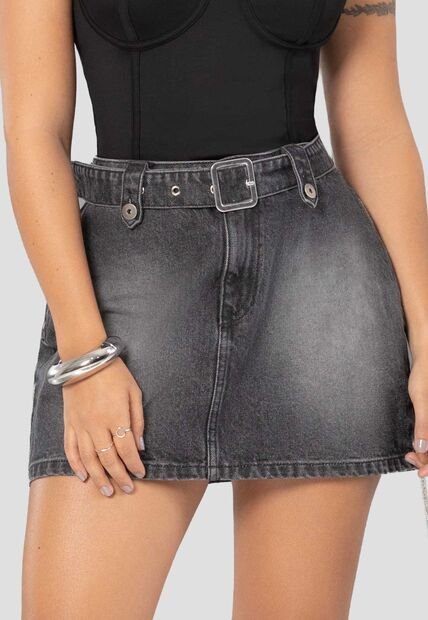 Falda Corta Mujer Negro Atypical 112380