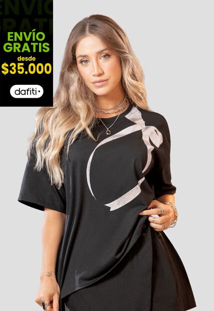 Camiseta Mujer Negro Atypical 105454