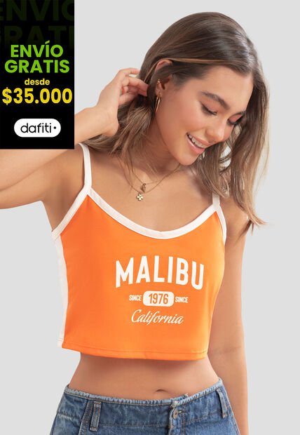 Camiseta Mujer Naranja Atypical 105474