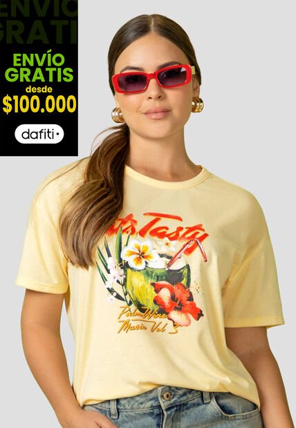 Camiseta Mujer Piña Colada Atypical 113871