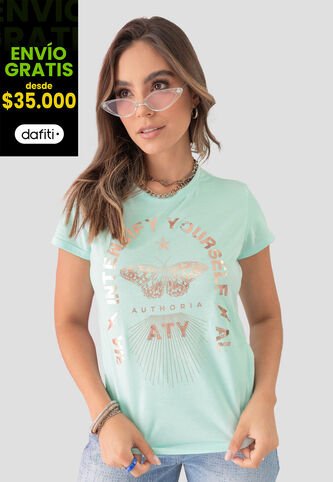 Camiseta Mujer Azul Atypical 104511 Atypical