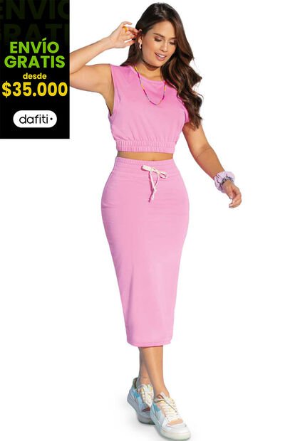 Conjunto Mujer Rosa Atypical 87070