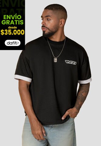 Camiseta Hombre Negro Atypical 104903 Atypical