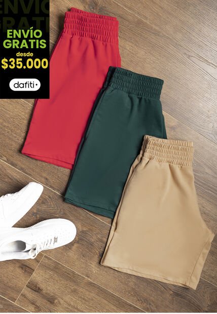 Bermuda Short Mujer Rojo Atypical 6667