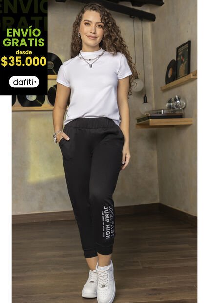 Jogger Mujer Negro Atypical 1914