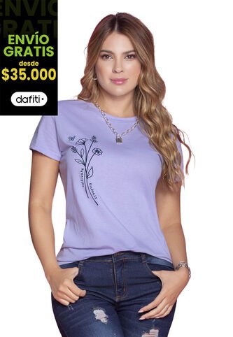 Camiseta Mujer Lila Atypical 87102 Atypical