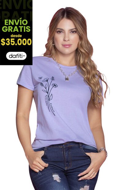 Camiseta Mujer Lila Atypical 87102