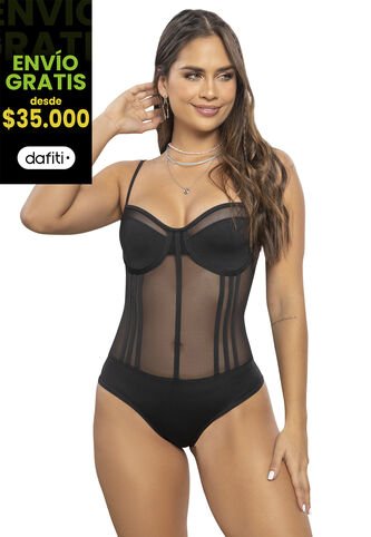 Body Mujer Negro Atypical 7168 Atypical