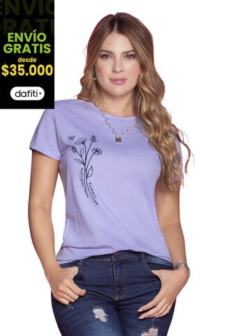 Camiseta Mujer Lila Atypical 87102 Atypical