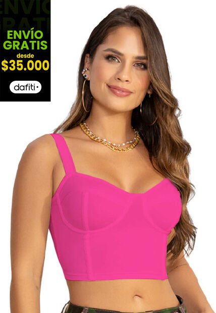 Camiseta Mujer Fucsia Atypical 34747