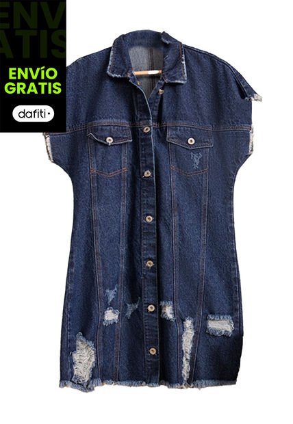 Vestido Corto Mujer Azul Atypical 7955