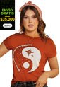 Camiseta Mujer Naranja Atypical 89129 de Atypical