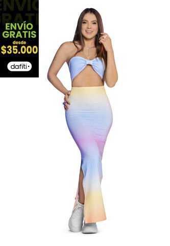 Vestido Largo Mujer Estampado Atypical 4543 Atypical