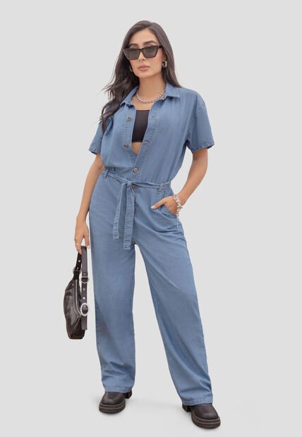 Enterizo Largo Mujer Azul Medio Atypical 106567