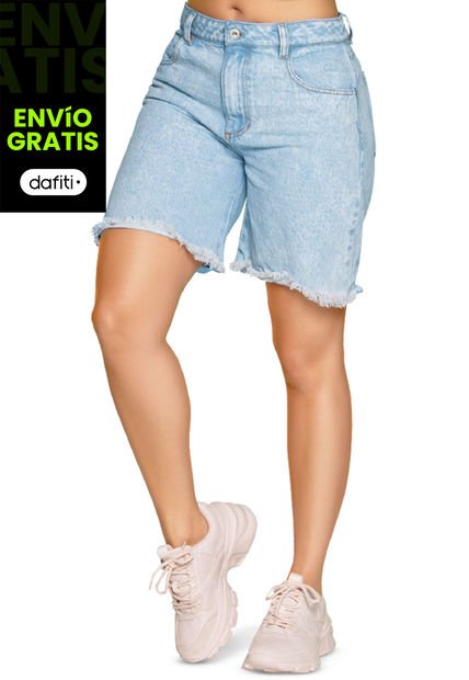 Bermuda Short Mujer Azul Atypical 32807