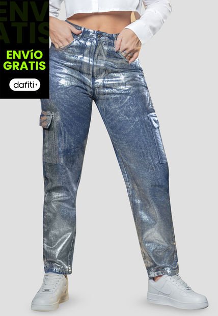 Jean Mujer Plateado Atypical 105533