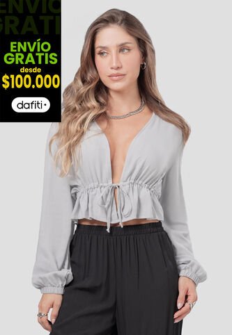 Blusa Mujer Gris Claro Atypical 111937 Atypical