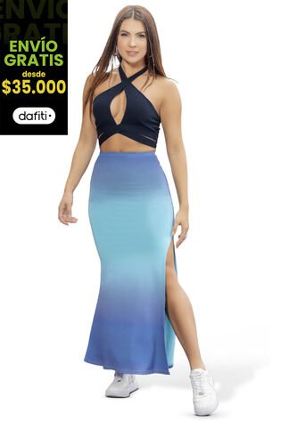 Falda Larga Mujer Multicolor Atypical 5907 Atypical