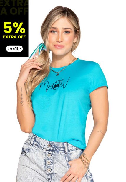 Camiseta Mujer Azul Atypical 3752
