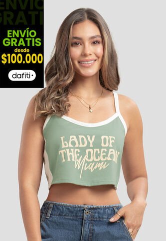 Camiseta Mujer Verde Oliva Atypical 105476 Atypical