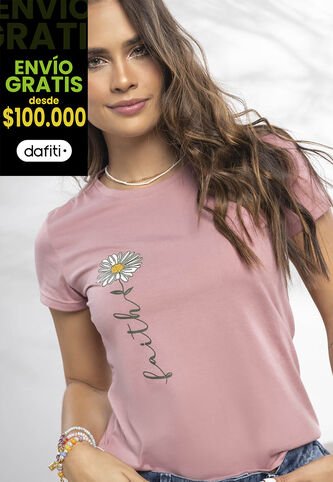 Camiseta Mujer Rosa Atypical 3705 Atypical