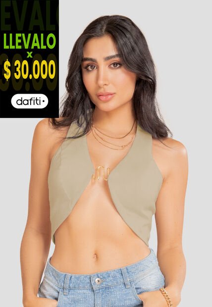 Crop Top Mujer Latte Atypical 106928