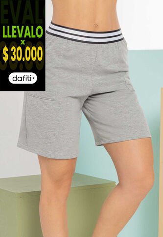 Bermuda Short Mujer Gris Atypical 101953 Atypical
