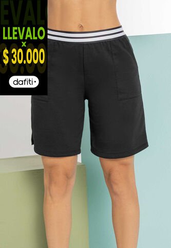 Bermuda Short Mujer Negro Atypical 101953 Atypical
