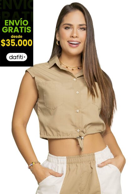 Camisa Mujer Caramelo Atypical 2339