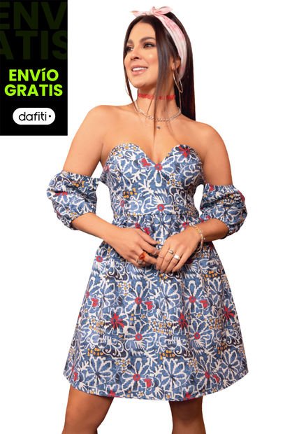 Vestido Corto Mujer Multicolor Atypical 9570