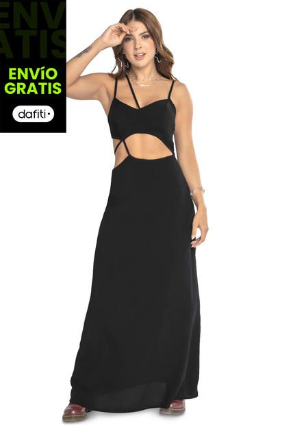 Vestido Mujer Negro Atypical 9577