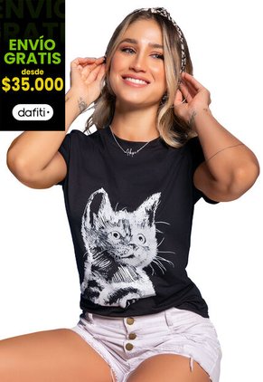 Camiseta Mujer Negro Atypical 91561