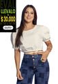 Crop Top Mujer Marfil Atypical 4534 de Atypical