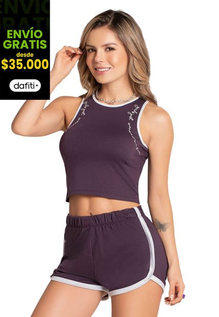 Conjunto Mujer Morado Atypical 91836