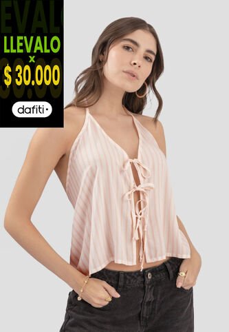 Blusa Mujer Estampado Palo De Rosa Atypical 112317 Atypical