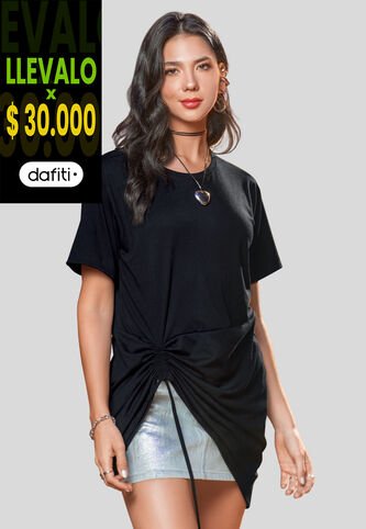 Camiseta Mujer Negro Atypical 105488 Atypical
