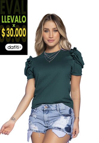 Camiseta Mujer Verde Botella Atypical 32570 Atypical