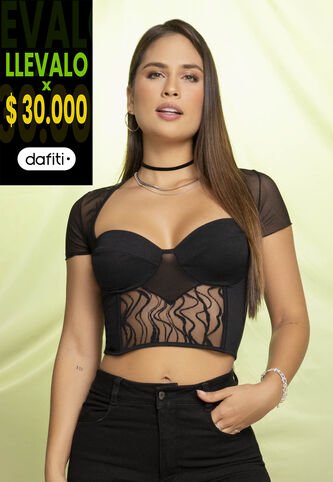 Blusa Mujer Negro Atypical 2386 Atypical