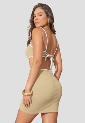 Vestido Corto Mujer Latte Atypical 4336