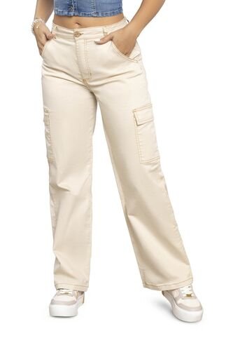 Pantalón Mujer Marfil Atypical 5488 Atypical