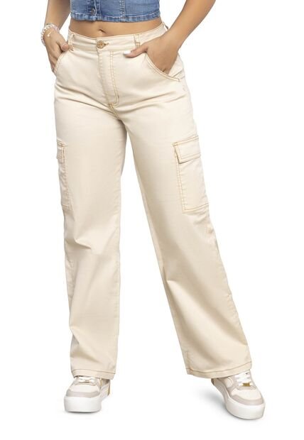 Pantalón Mujer Marfil Atypical 5488