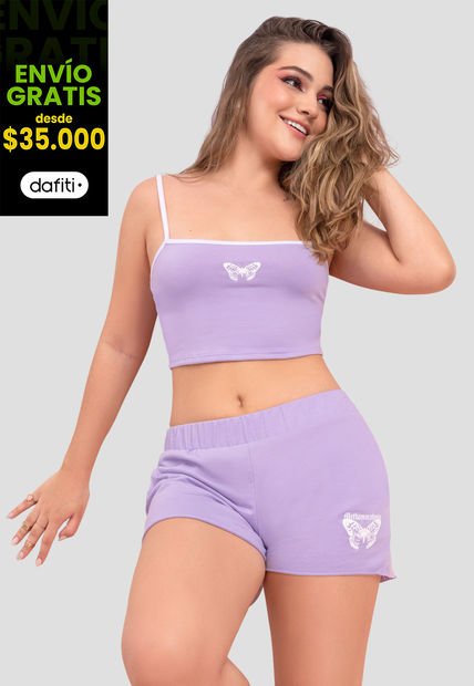 Conjunto Mujer Lila Atypical 103724