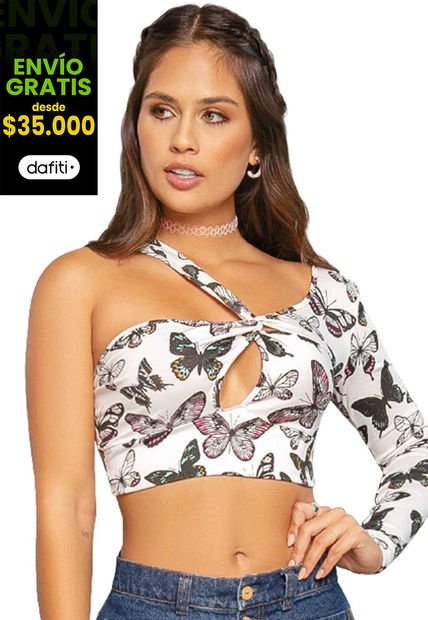 Crop Top Mujer Blanco Atypical 90941