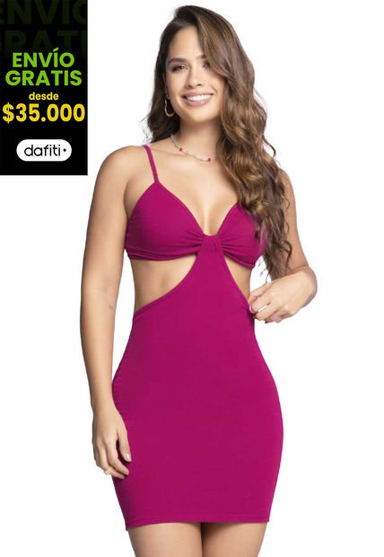 Vestido Corto Mujer Fucsia Atypical 4834