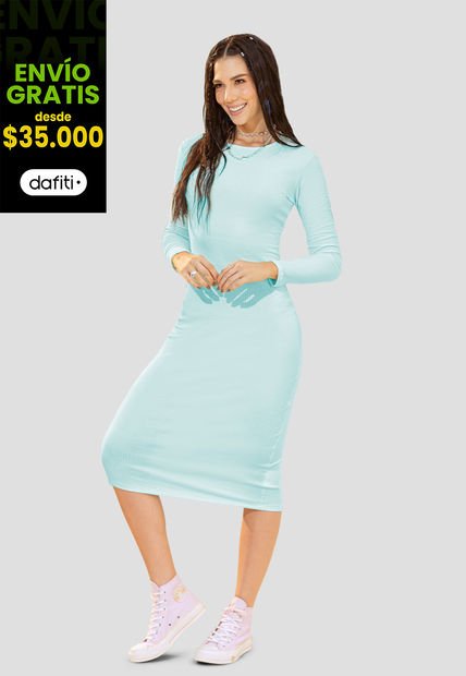 Vestido Mujer Azul Atypical 1494