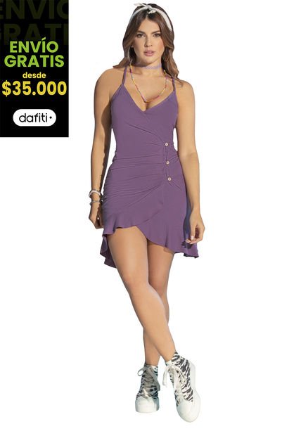 Vestido Corto Juvenil Lavanda Atypical 87062
