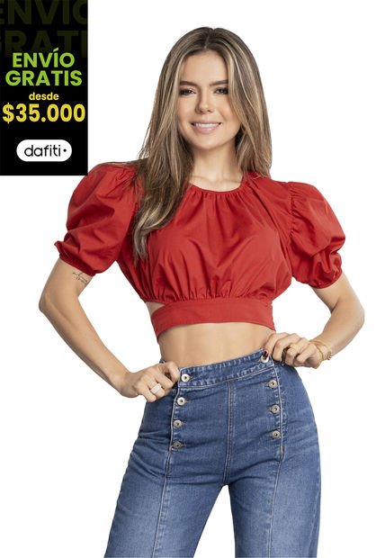 Crop Top Juvenil Rojo Atypical 33813