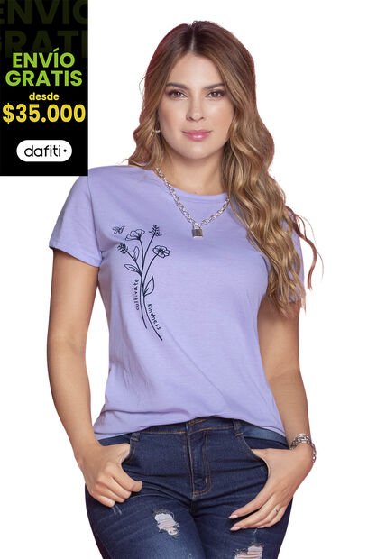 Camiseta Mujer Lila Atypical 87102