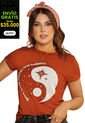 Camiseta Mujer Naranja Atypical 89129 de Atypical