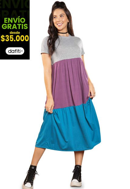 Vestido Mujer Lila Atypical 87430